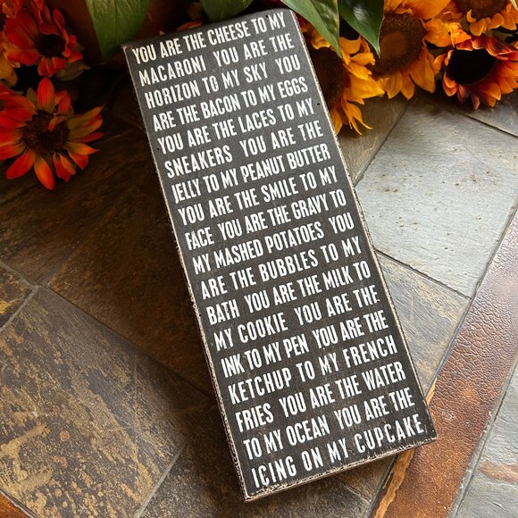 “You Are The Cheese To My Macaroni…” Inspirational Wooden Box Sign (Mint) - Picture 3 of 6